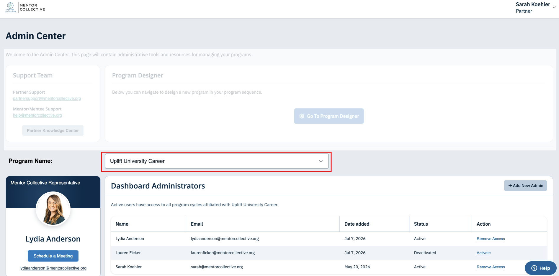 Admin Center - Select Program Name.png